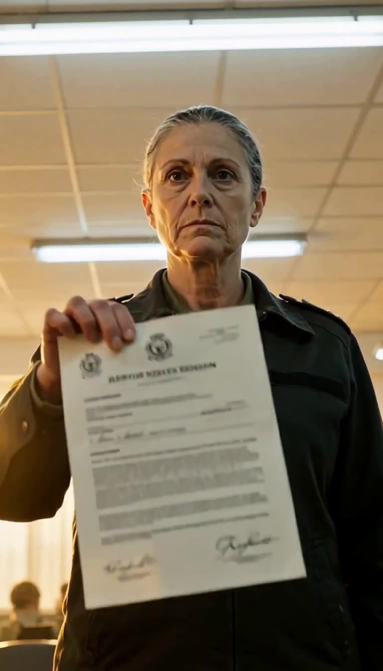 Senior Investigator Sarah displays an official Pentagon directive.