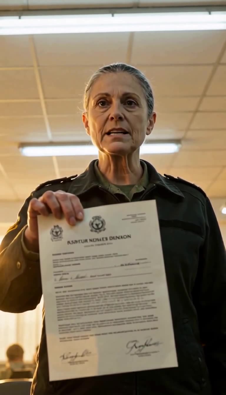 Sarah announces the Inspector General's mandate to the stunned room.