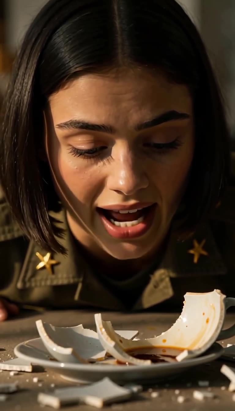 A close-up of Evelyn Vance speaking in despair over her ruined career