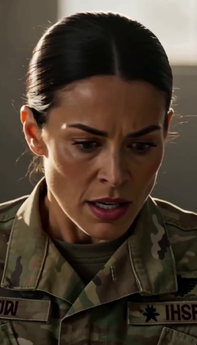 Captain Sarah Vance stares in shock and grief as a devastating military secret is uncovered