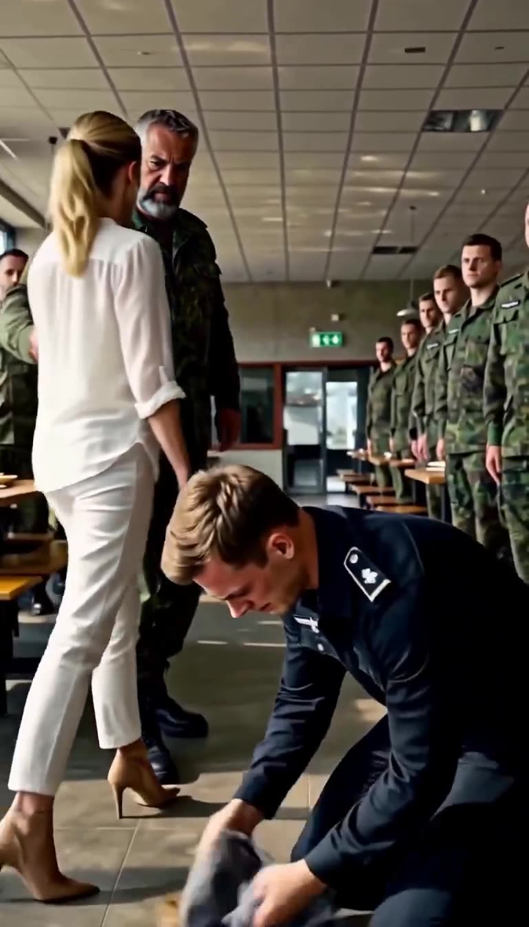 Lukas geht vor Clara und Markus gedemütigt auf die Knie