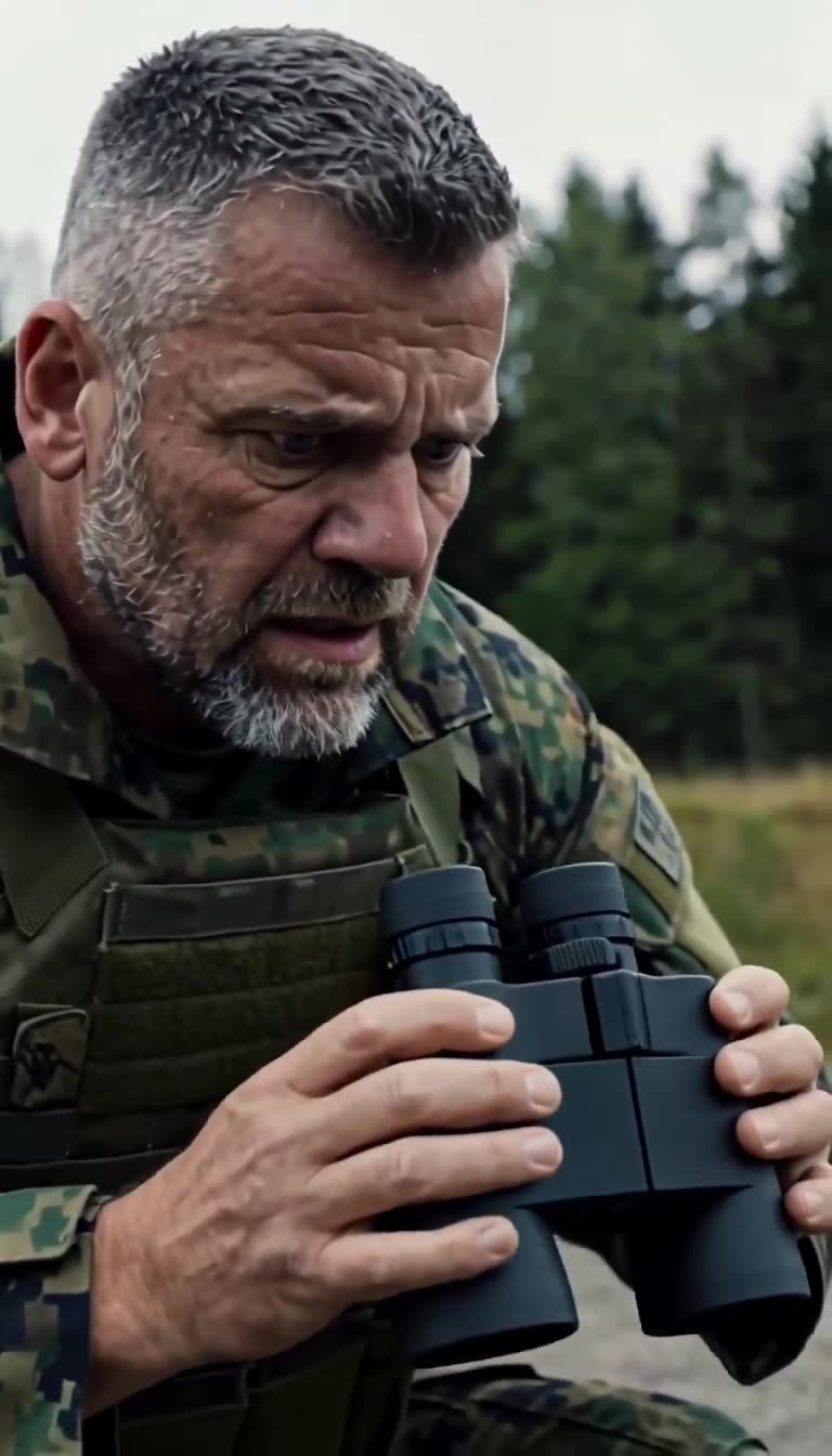 Der Kommandant senkt fassungslos die Optik, als er die schockierende Entdeckung macht.