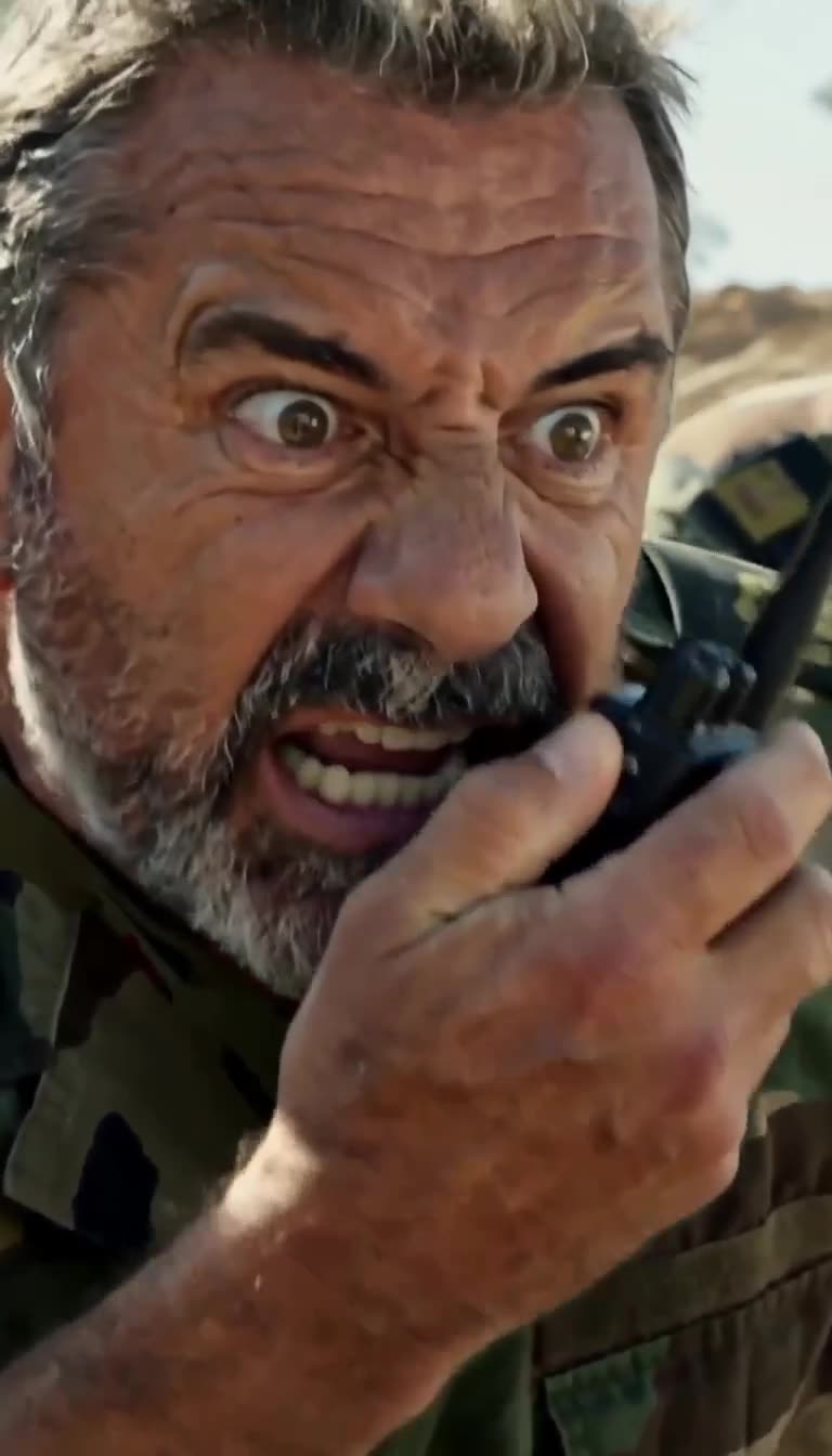 A panicked Officer Moreau screams urgent abort commands into his field radio transmitter.