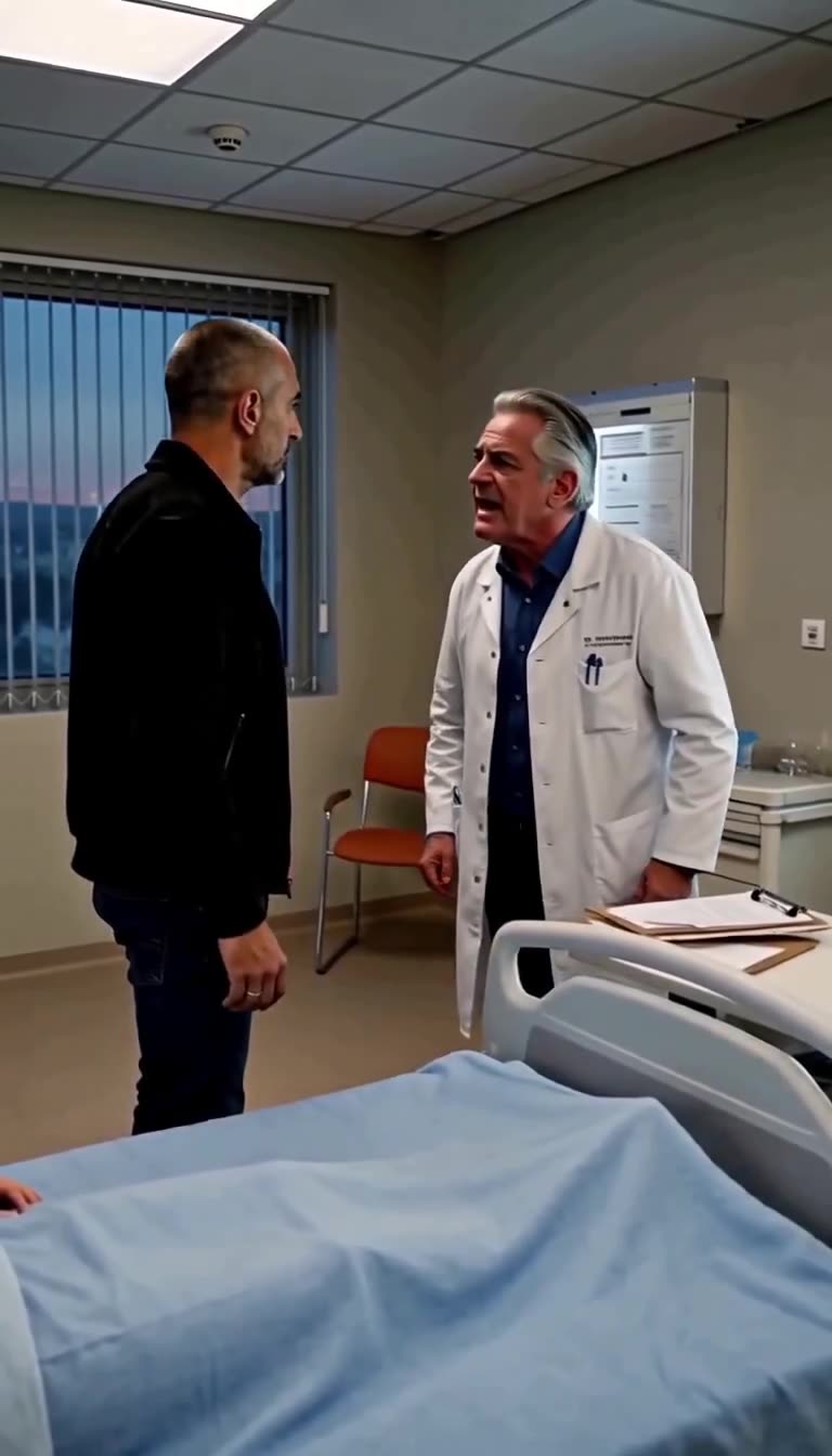 Dr. Vincent angrily confronts Thomas across the table after the medical board is snapped.