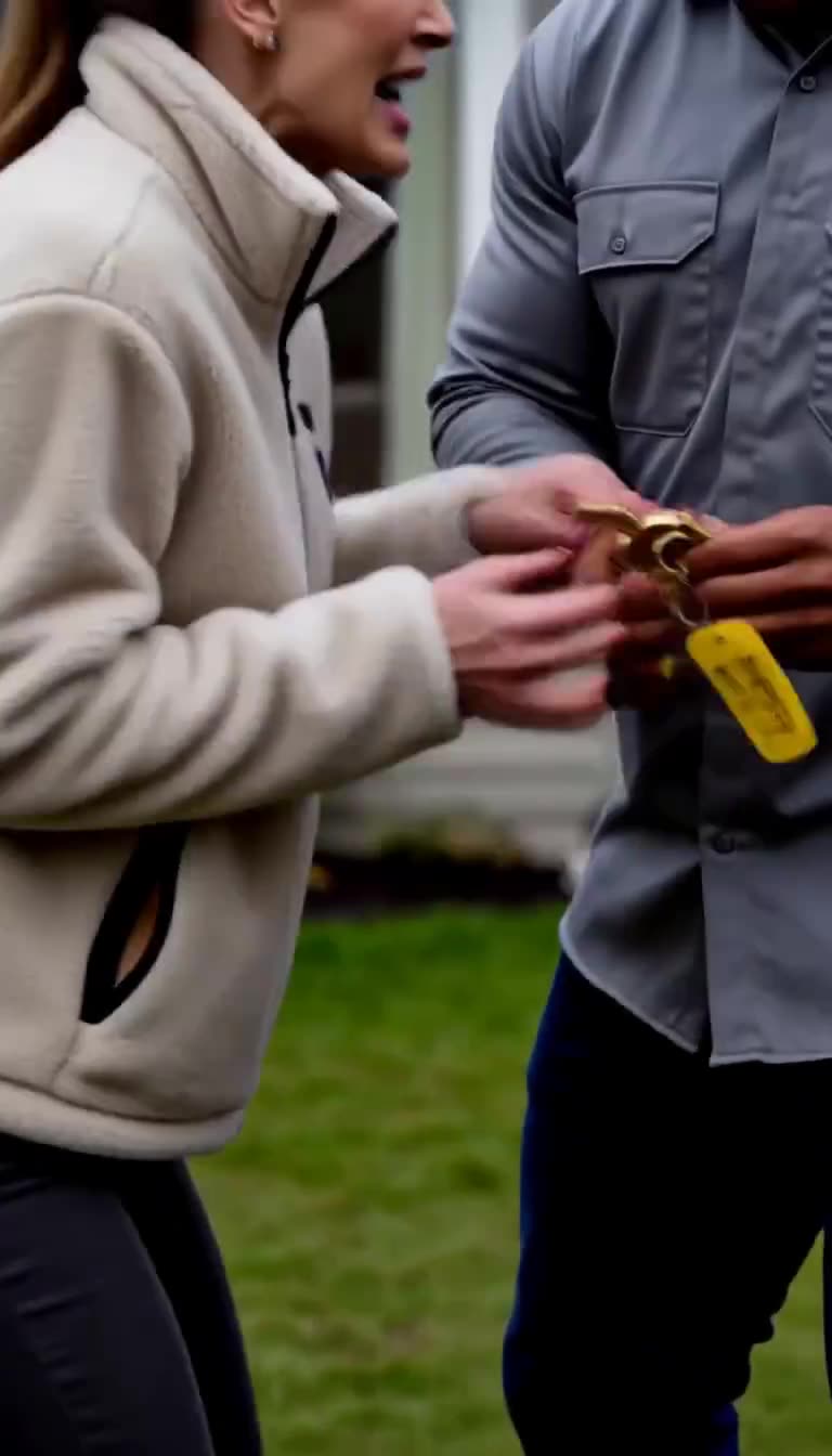 Marcus wrenches the yellow-tagged brass key from Chloe's fleece pocket