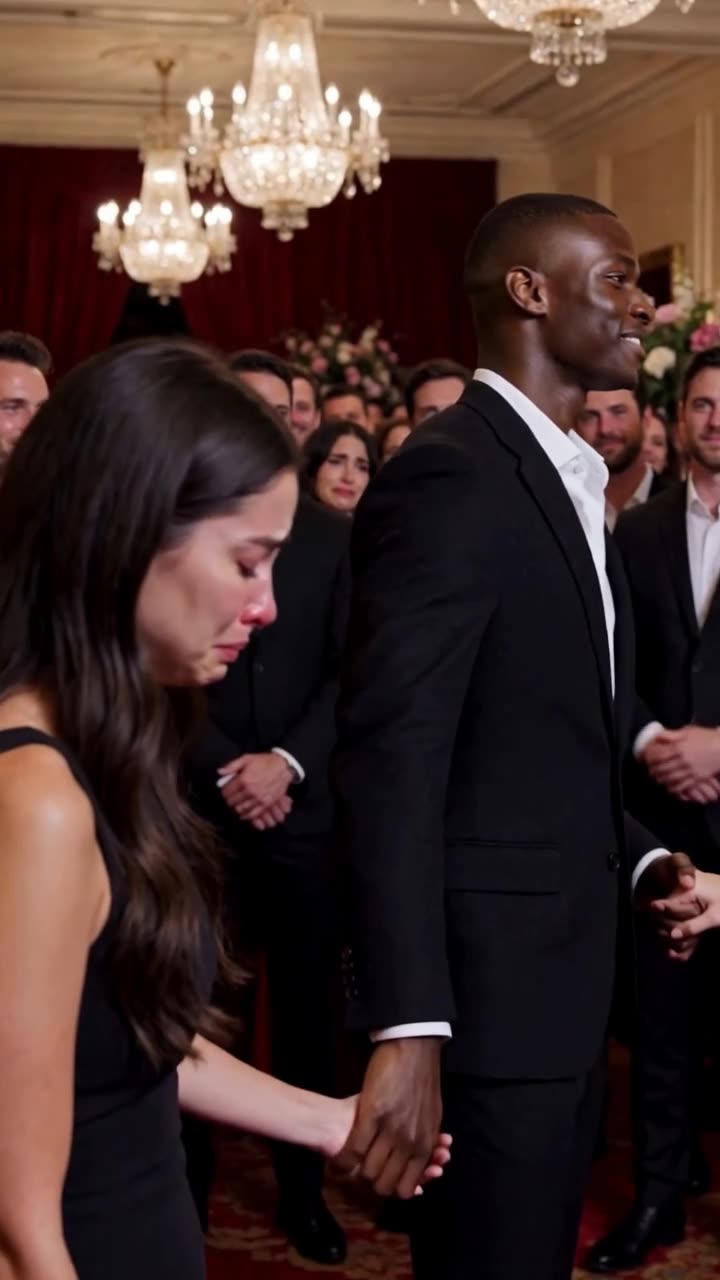Vanessa lowers her head in tears and steps aside after the unexpected public revelation