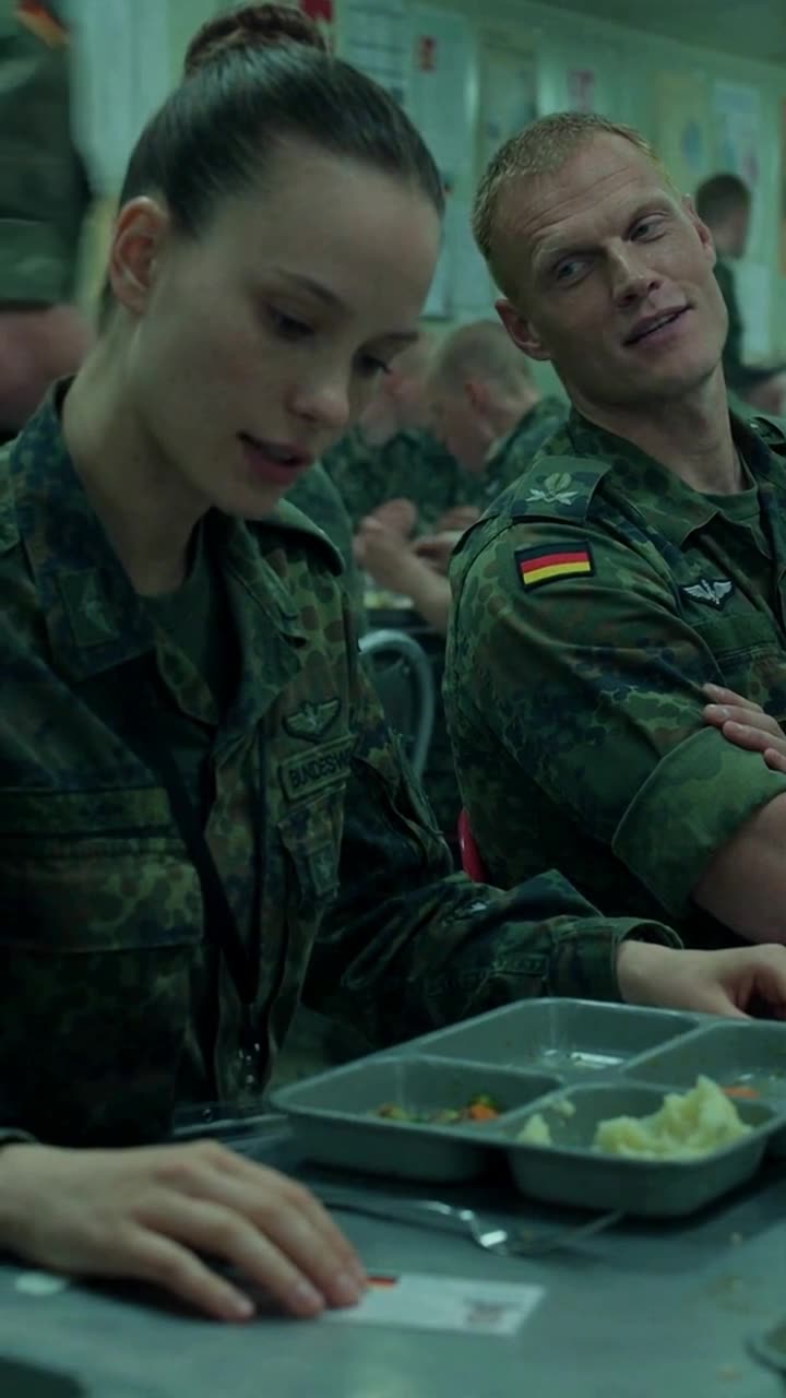 Lena zieht einen verdeckten Dienstausweis hervor und platziert ihn demonstrativ auf dem Tisch.