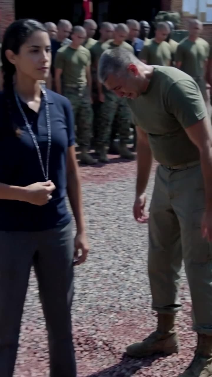 Julien recoils in panic and bows deeply as he realizes Camille's true rank.