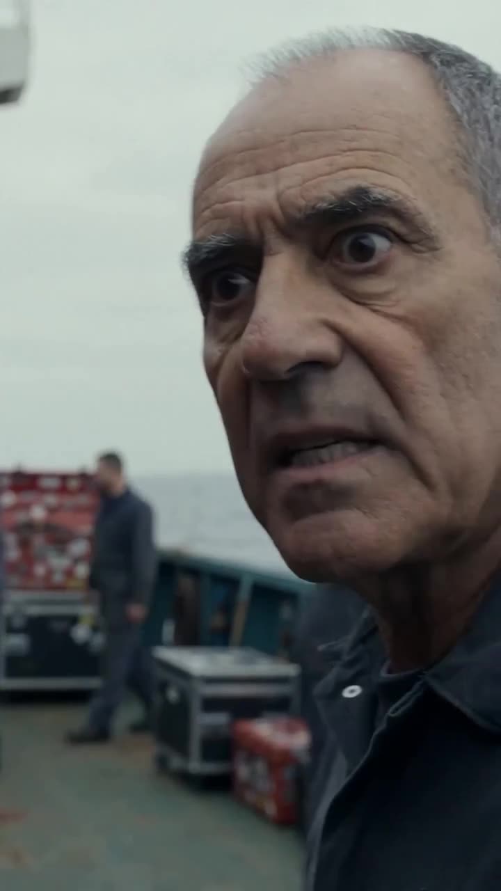 Commander Grant Mercer reacting with fury as his illicit naval conspiracy begins to unravel