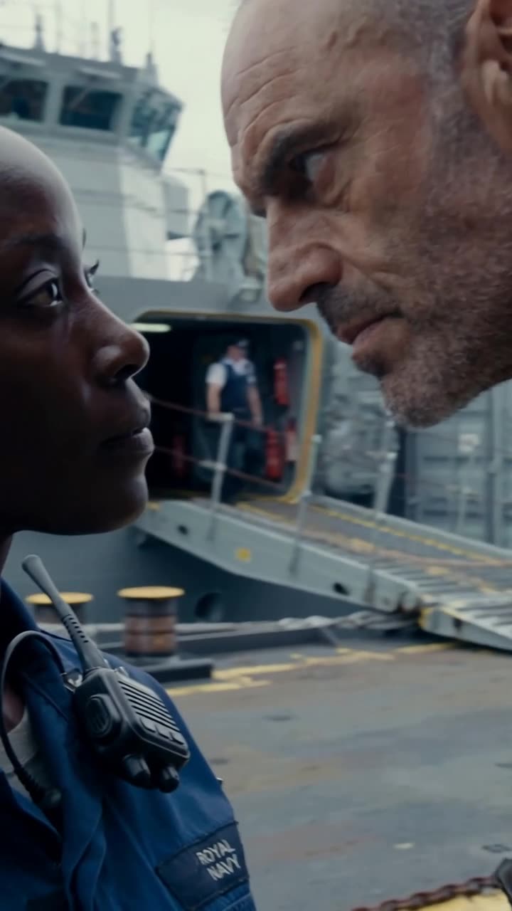 Extreme close-up of Robert angrily ordering Maya off the vessel with clenched jaw