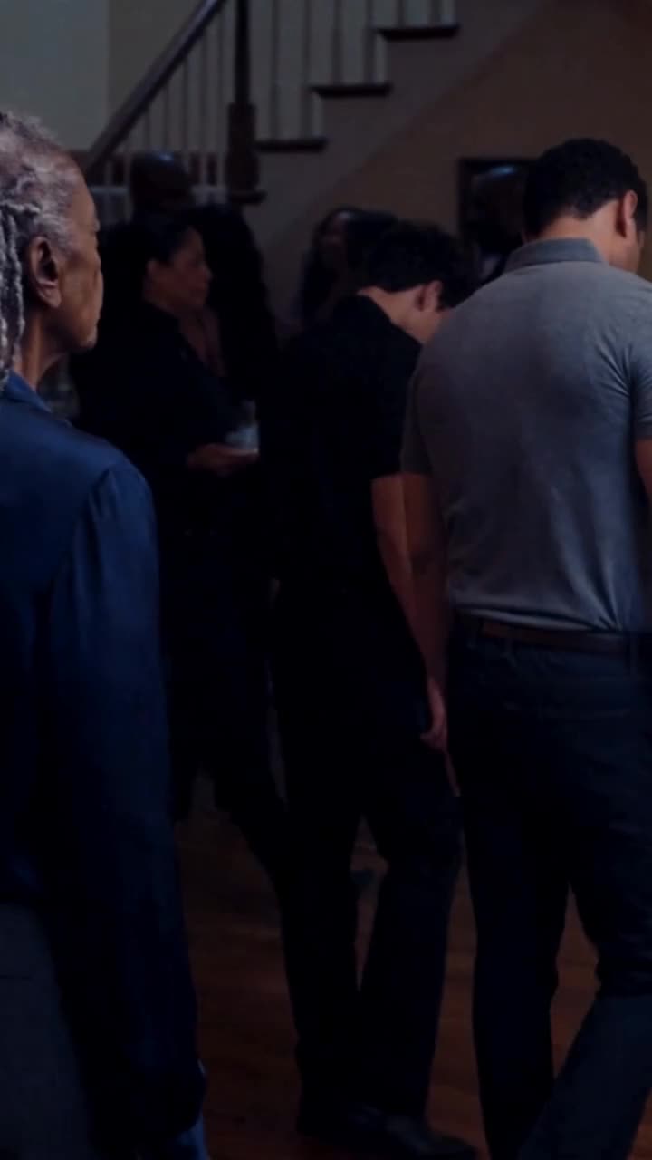 Mark and Tyler turn away and walk into the hallway as Evelyn watches.