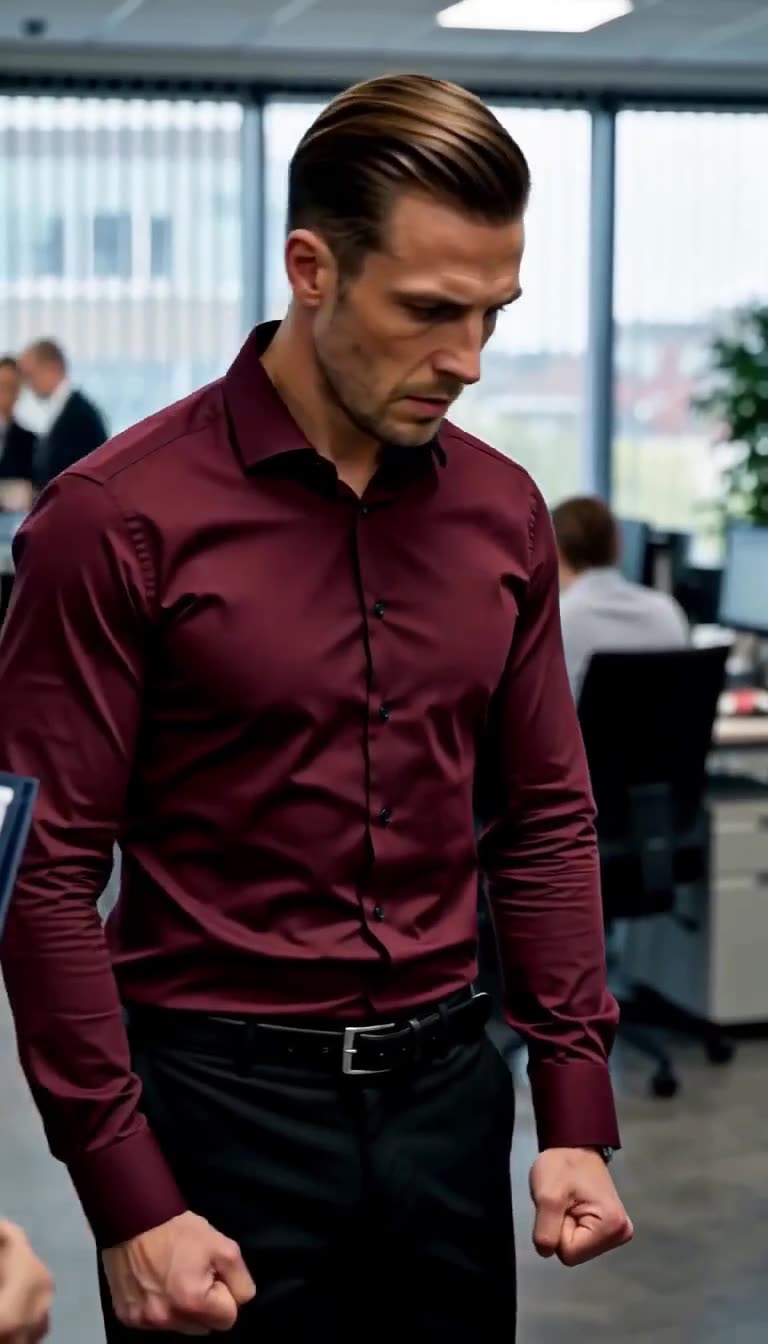 Marco starrt mit geballten Fäusten und gesenktem Blick voller Ernüchterung zu Boden.