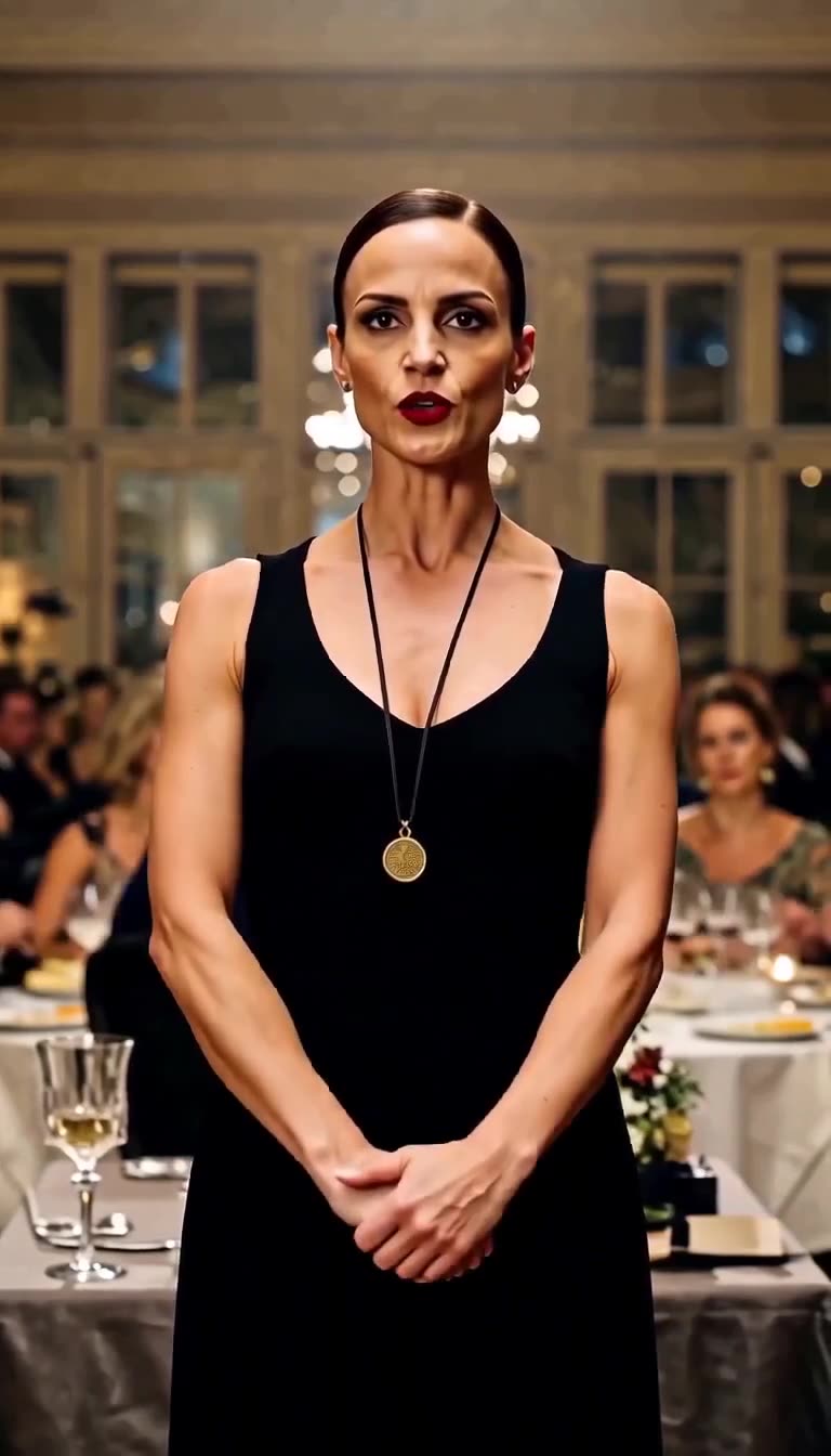 Mit dem offen sichtbaren Abzeichen steht sie aufrecht und blickt ihren Widersachern fest in die Augen.
