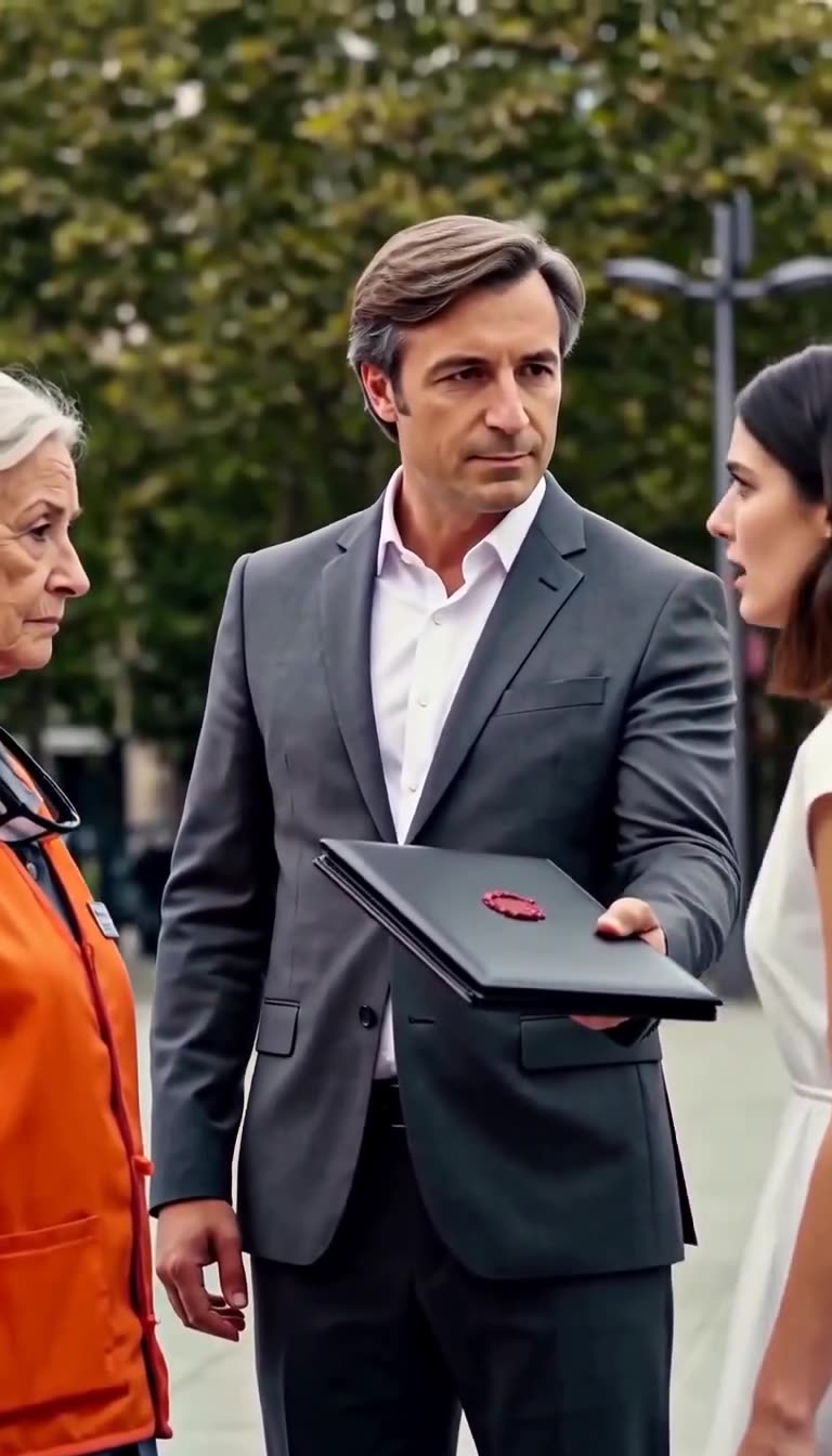 Antoine thrusts the official wax-sealed termination document directly toward Chloé