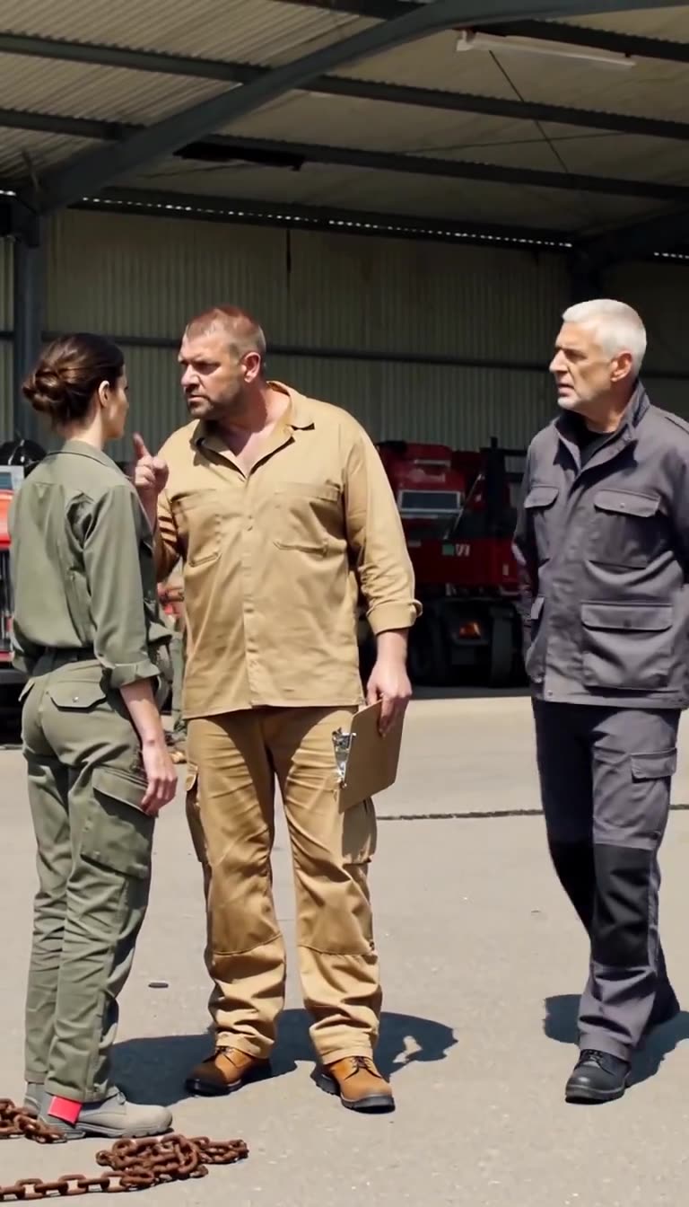 Thomas jabs a furious finger at Camille just as depot supervisor Michel intervenes.
