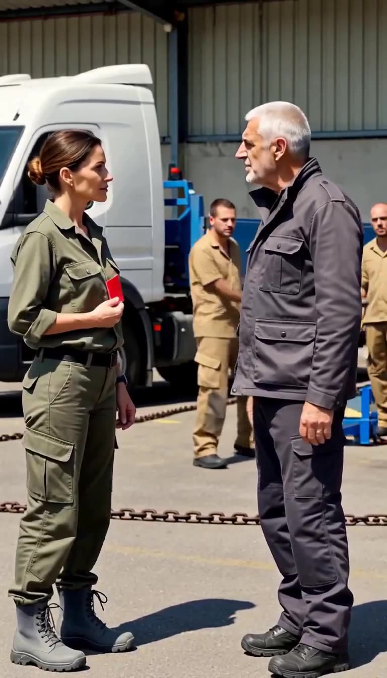 Special Agent Mercer stands tall facing the chastised commander after revealing her classified military authority.