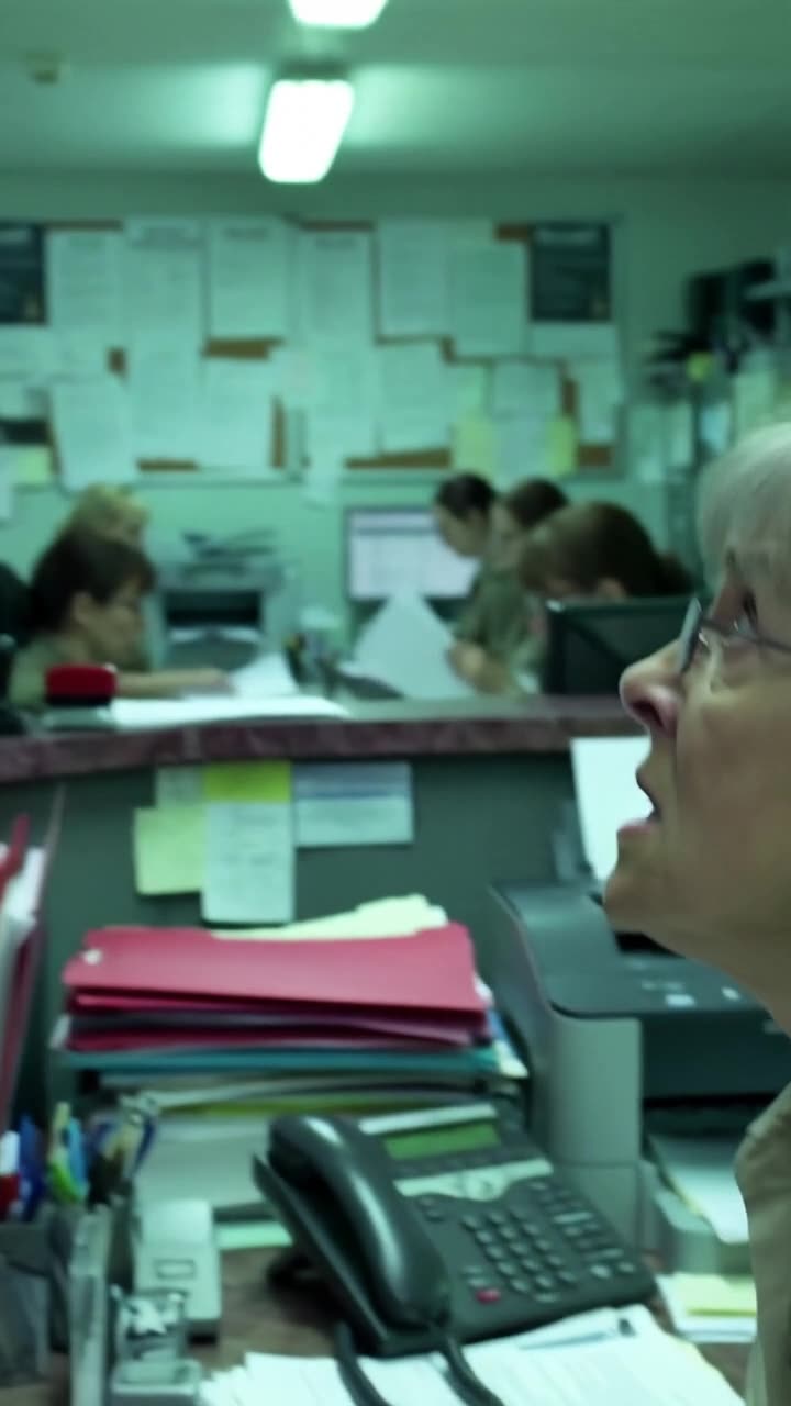 Sylvie gasps in astonishment as she reads the confidential commendations in the personnel file.