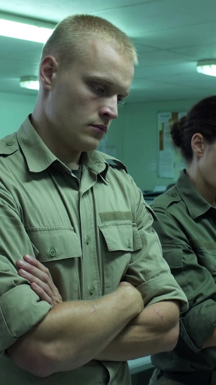 Julien stands with arms crossed, his dismissive expression slowly beginning to falter.