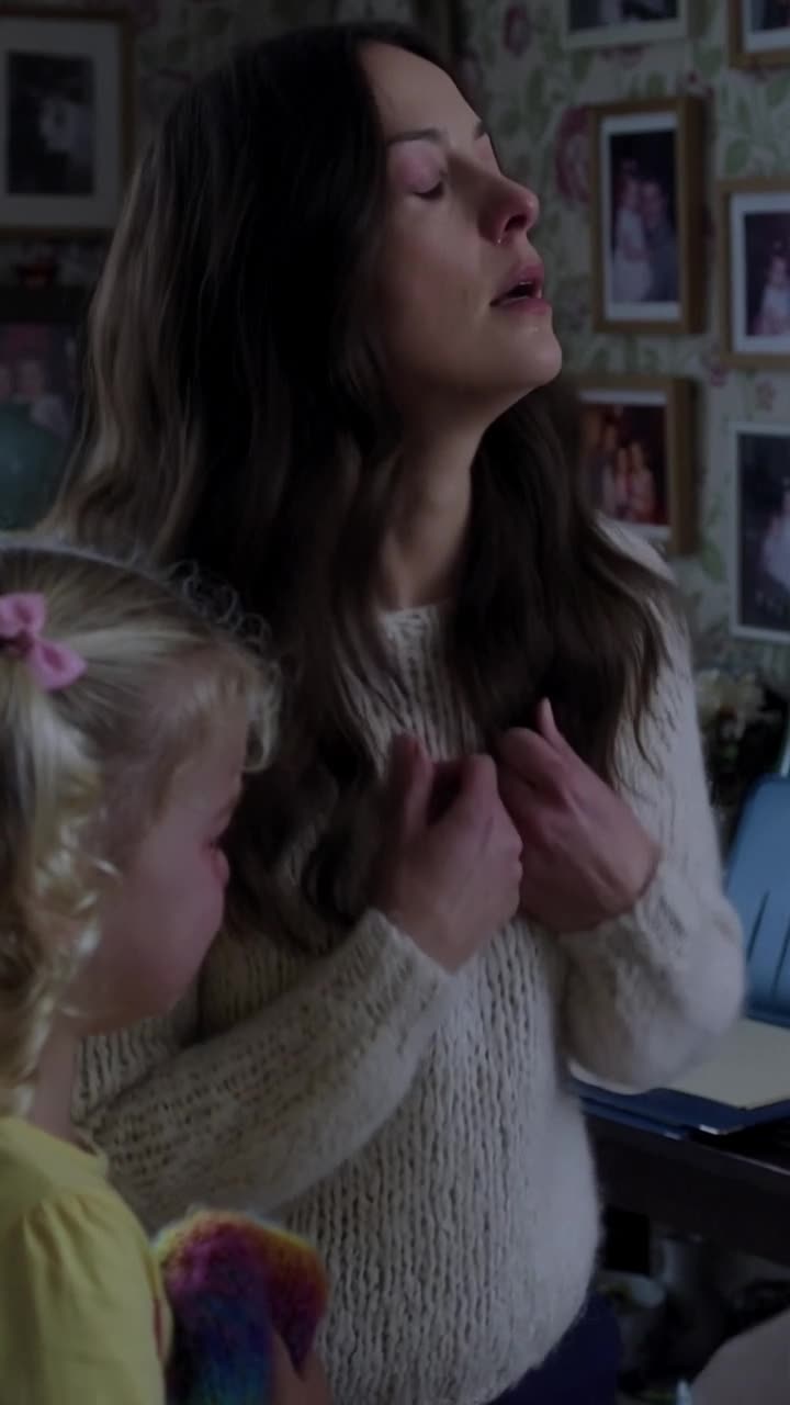 Camille clutches her chest in overwhelming emotion as she releases years of pent-up pain.