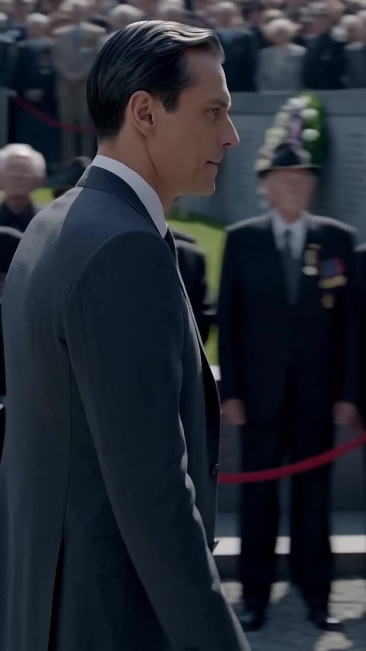 Der Direktor wendet sich ab, um Heinrichs Anweisung zur feierlichen Zeremonie zu folgen.