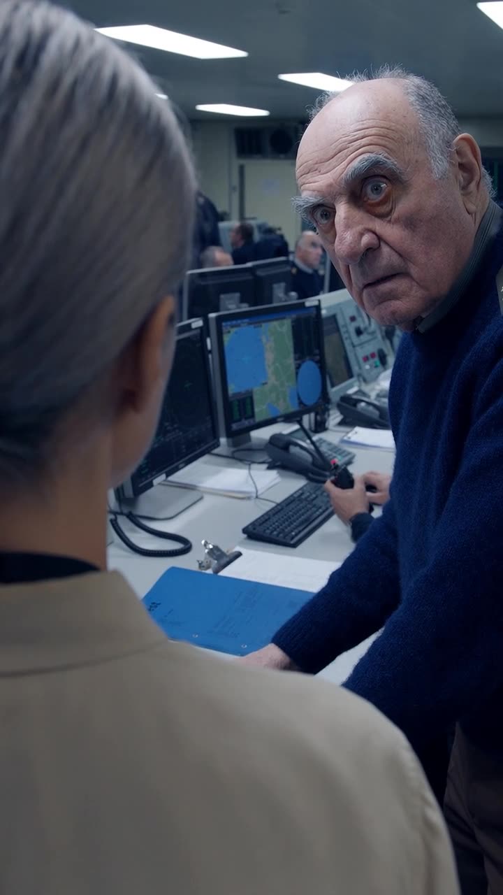 Marc stares in shock and drops his clipboard upon hearing the secret callsign.