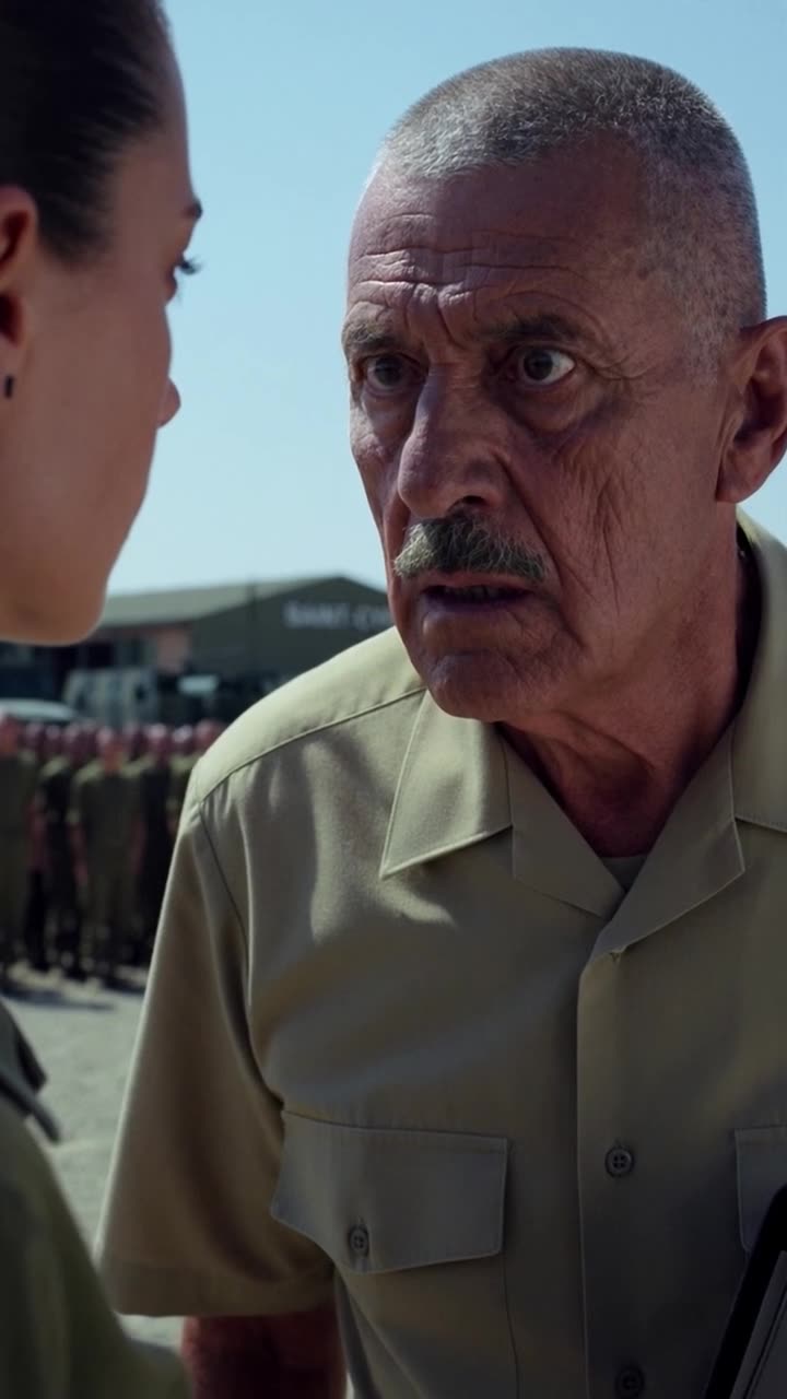 Commander Philippe's weathered face frozen in shock as he recognizes the rare steel insignia.