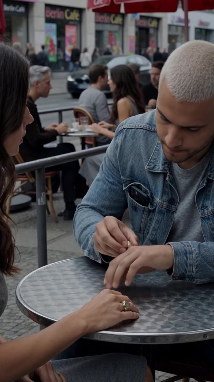 Maximilian beginnt am Café-Tisch gelassen seinen massiven Messingring am Finger zu drehen.