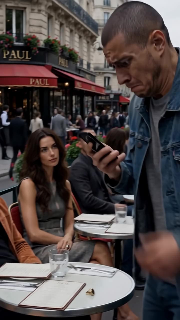Enzo's expression twists into utter shock and dread as he reads the caller ID on his phone.