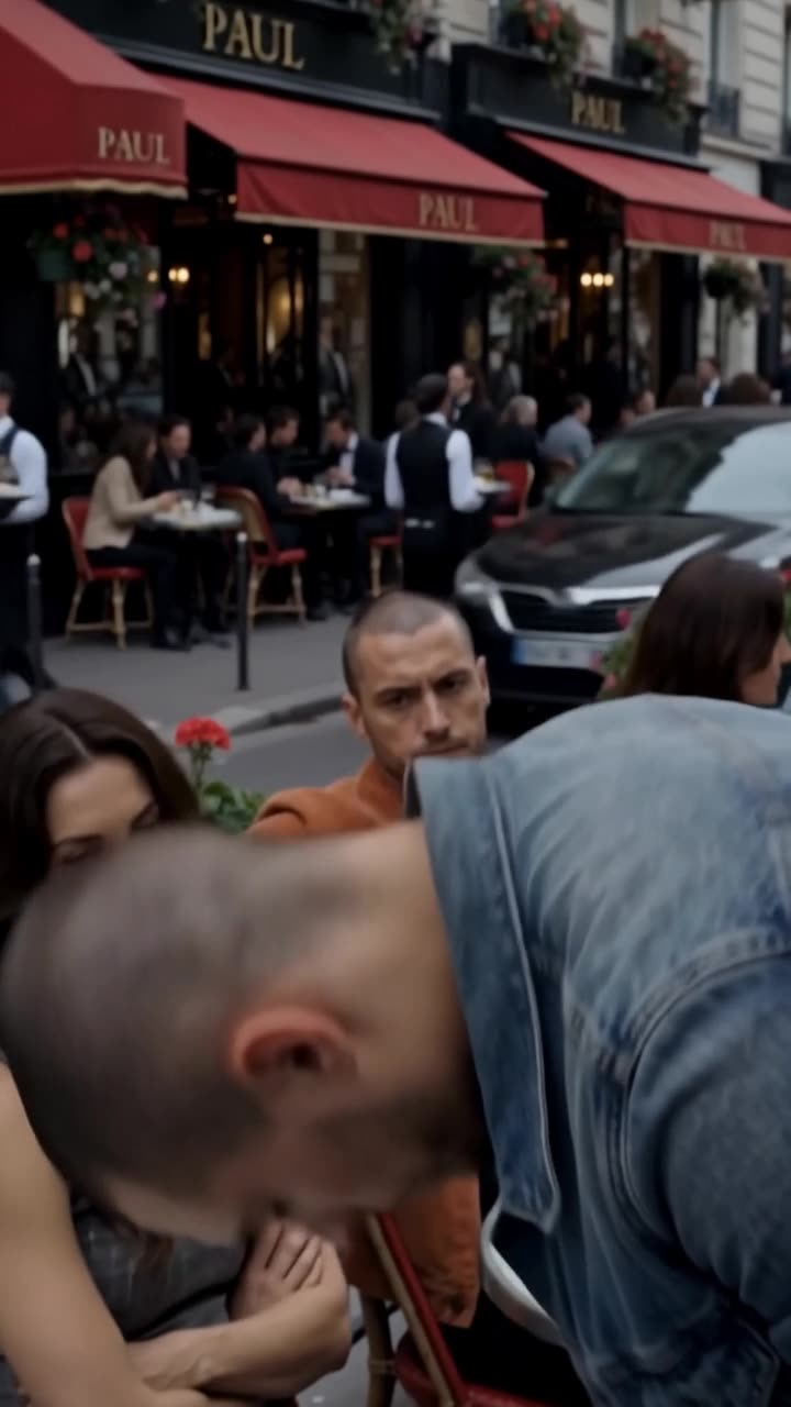 Enzo bows his head in submission and retreats past the red awnings of the bustling Paris sidewalk.