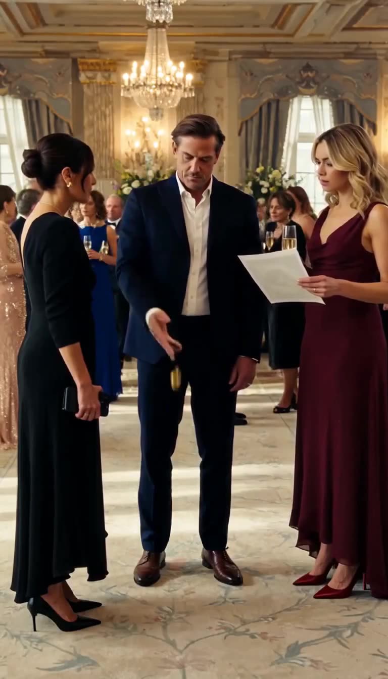 Lucas drops his ring onto the floor between Anna and Sophie