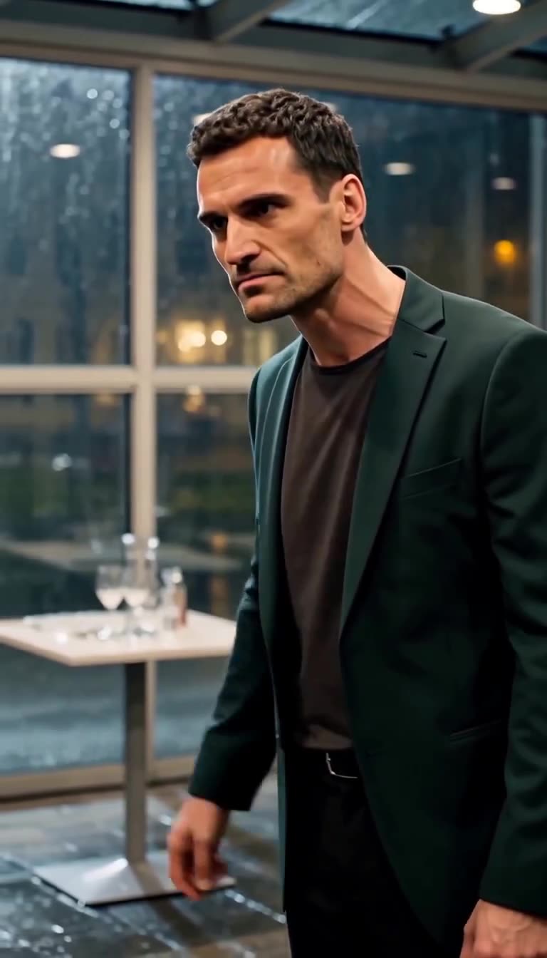 Maximilian blickt mit verkniffenem, drohendem Gesichtsausdruck auf sein Gegenüber.