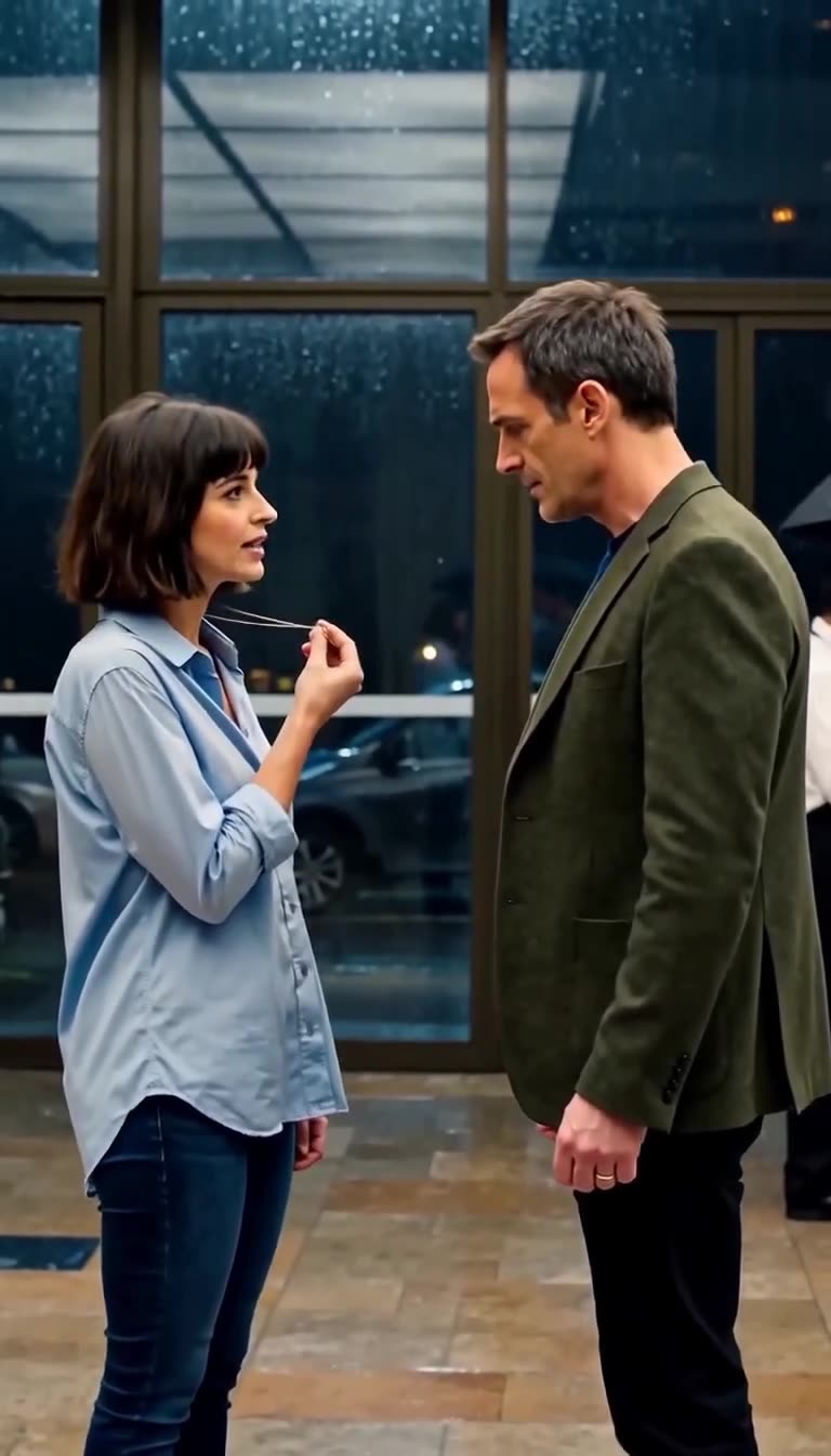 Camille confronts a stunned Alexandre while displaying her family seal pendant