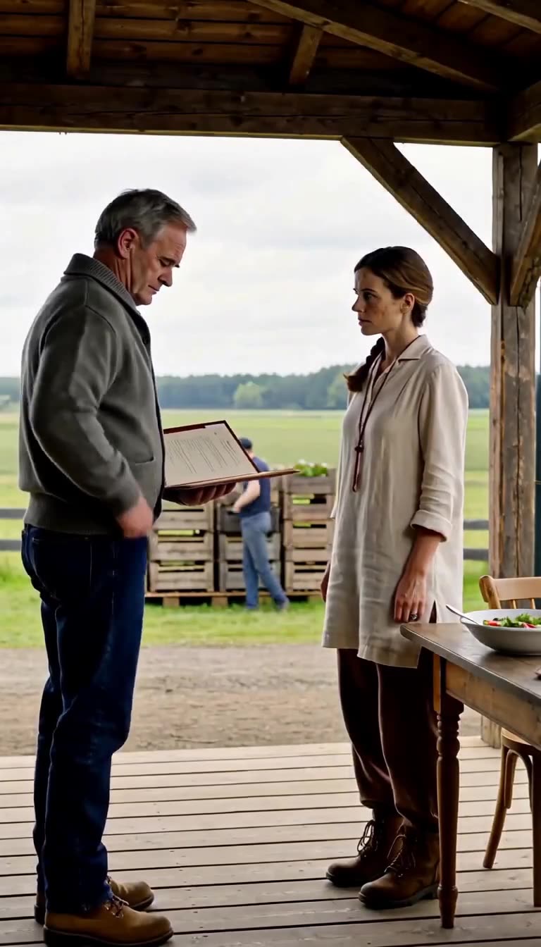 Clara und Heinrich stehen sich gegenüber, als die Entscheidung über das Hoferbe unausweichlich fällt.
