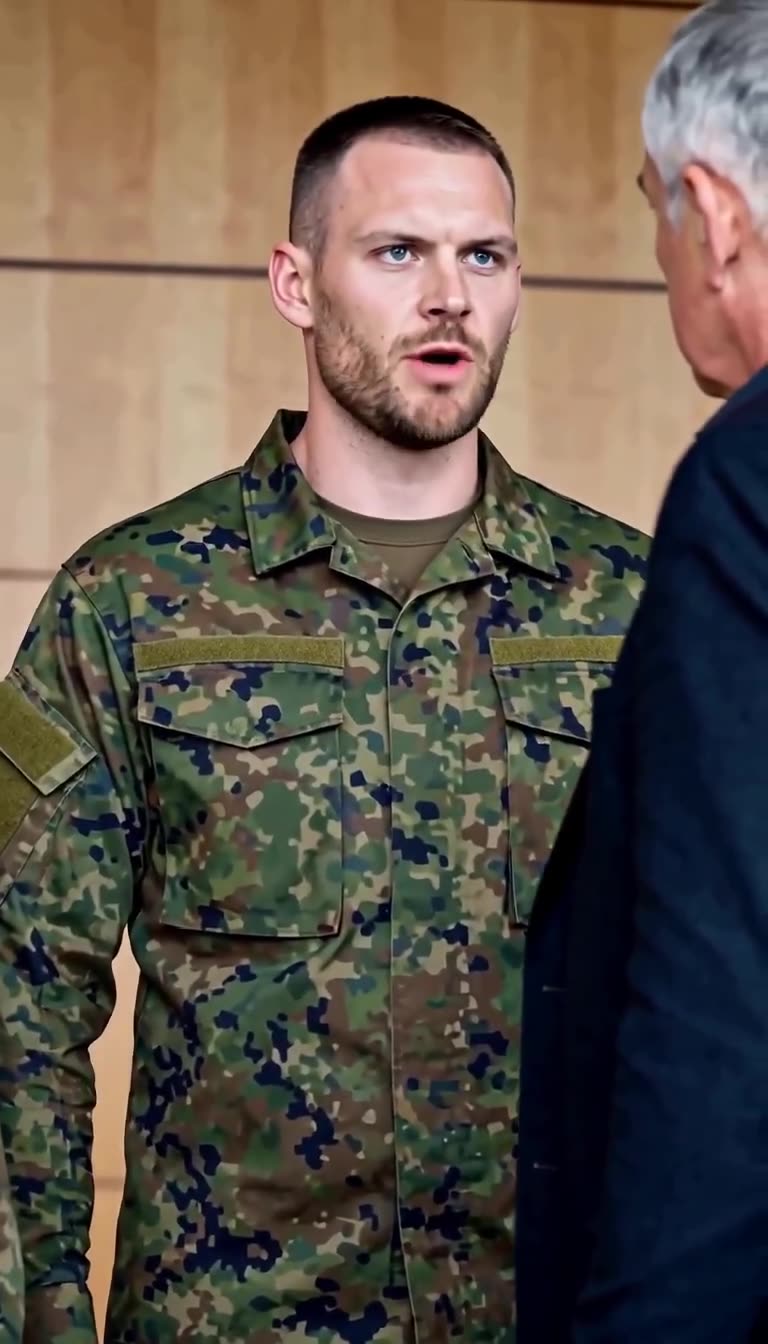 Stefan widersteht Wolfgangs Einschüchterungsversuch mit erhobenem Kinn und entschlossenem Blick.