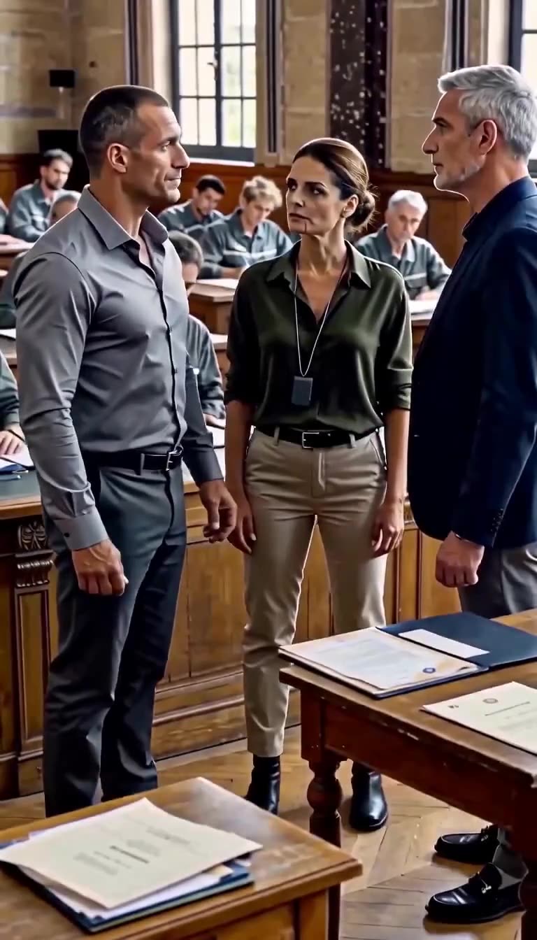 Captain Laurent stands firm between General Marchand and another officer during the high-stakes confrontation.
