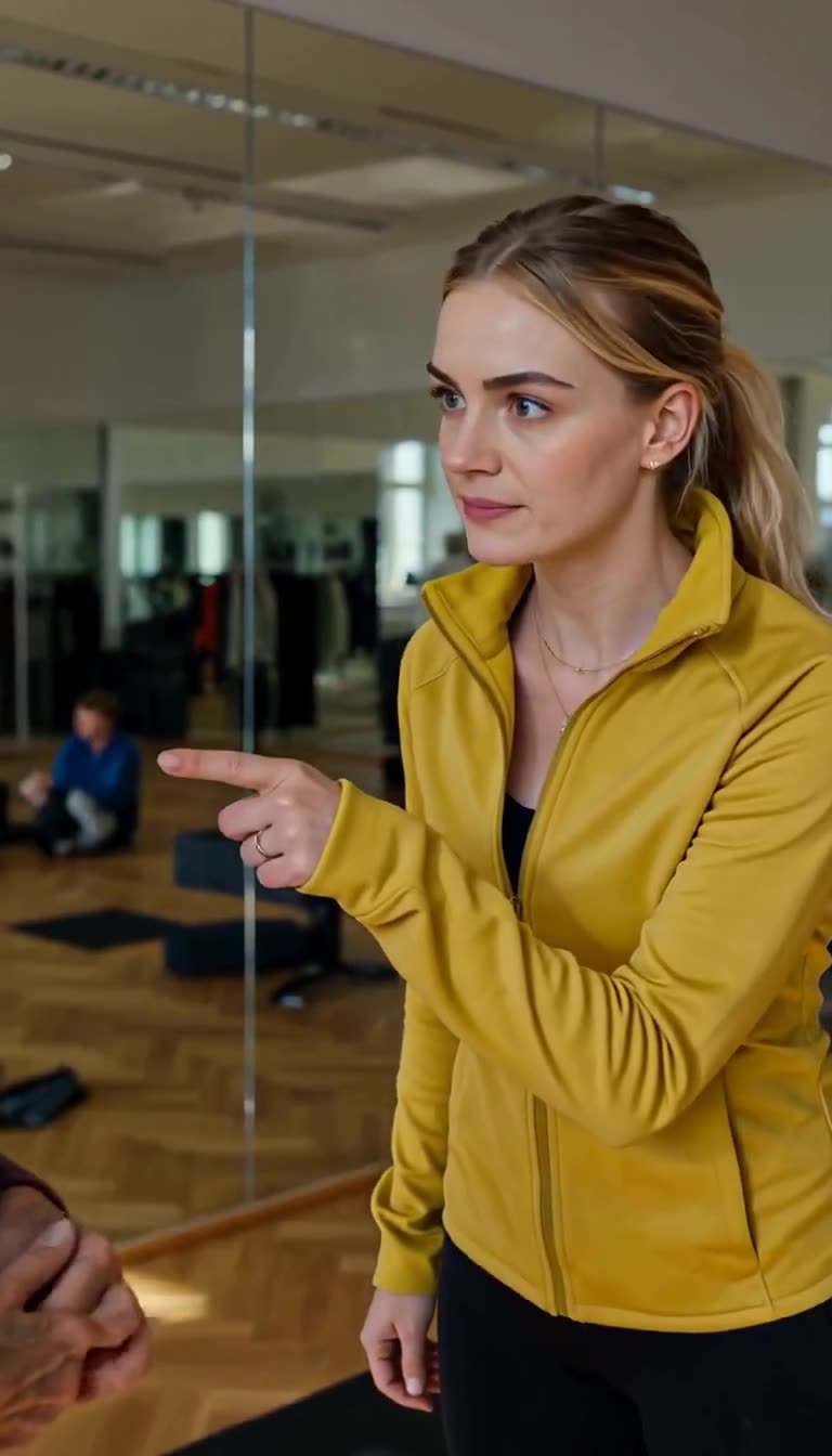 Laura zeigt herablassend mit dem Zeigefinger auf die eingeschüchterte Ursula.