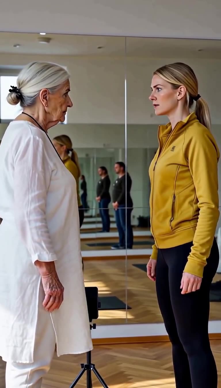 Laura und Ingrid stehen sich im Berliner Spiegelsaal im Profil gegenüber