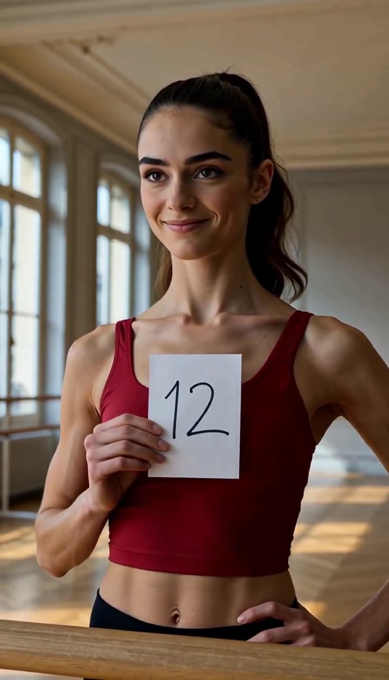 Chloé smiles smugly as she brandishes Camille's number twelve audition slip against her chest.