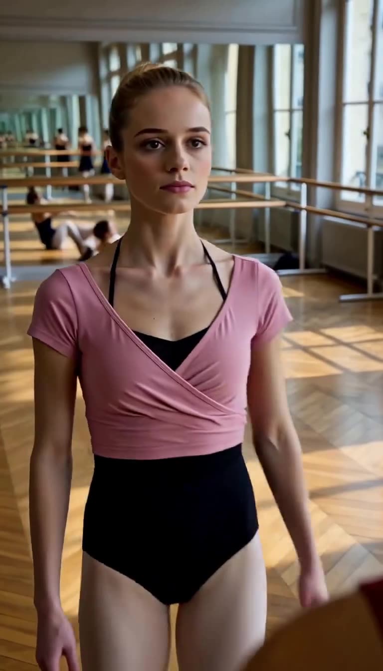 Camille looks forward with unwavering determination, her jaw set as she steps to the center floor.