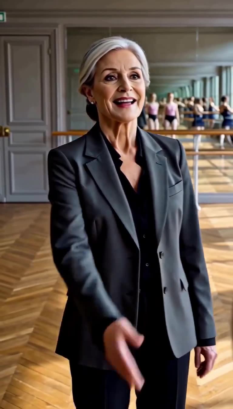 Éléonore extends a warm, welcoming hand to Camille with a proud smile, offering her a place in the company.
