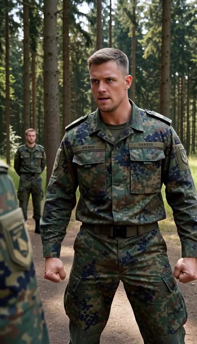 Lukas steht mit geballten Fäusten und wütendem Gesichtsausdruck auf der Lichtung.