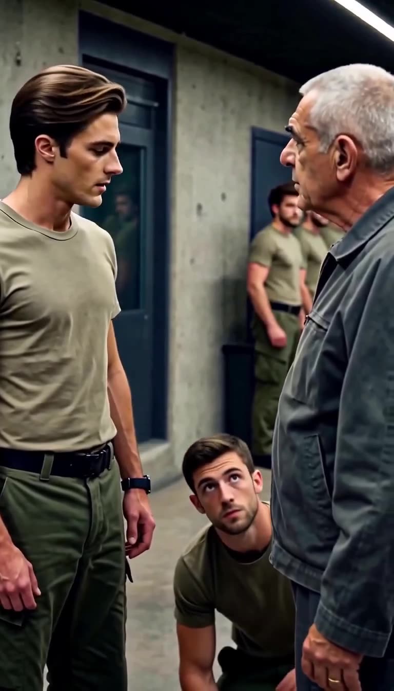 Marc stares in shock at the signed document as Julien stands firm and Camille looks up from the floor.