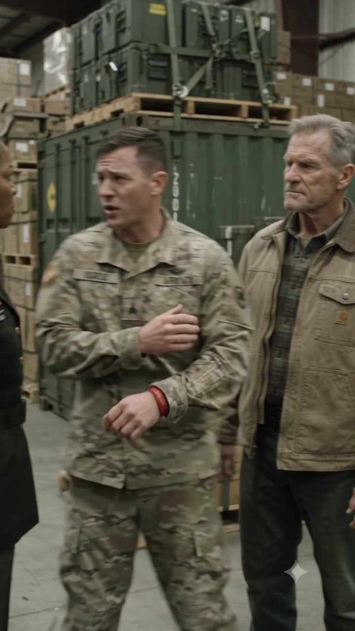 Captain Cole explains the altercation to Colonel Campbell beside an impassive Harold Vance
