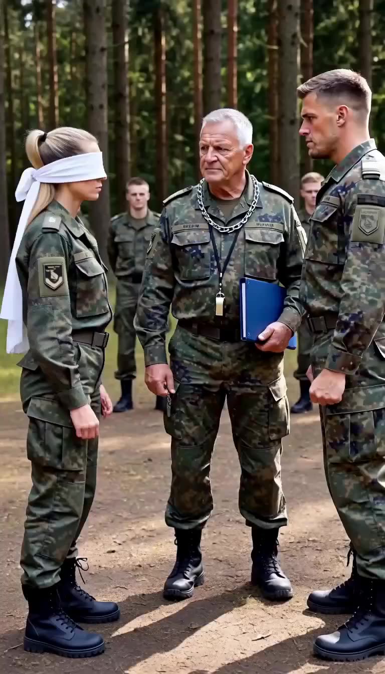 Ein erfahrener Kommandant tritt autoritär zwischen die beiden Kontrahenten