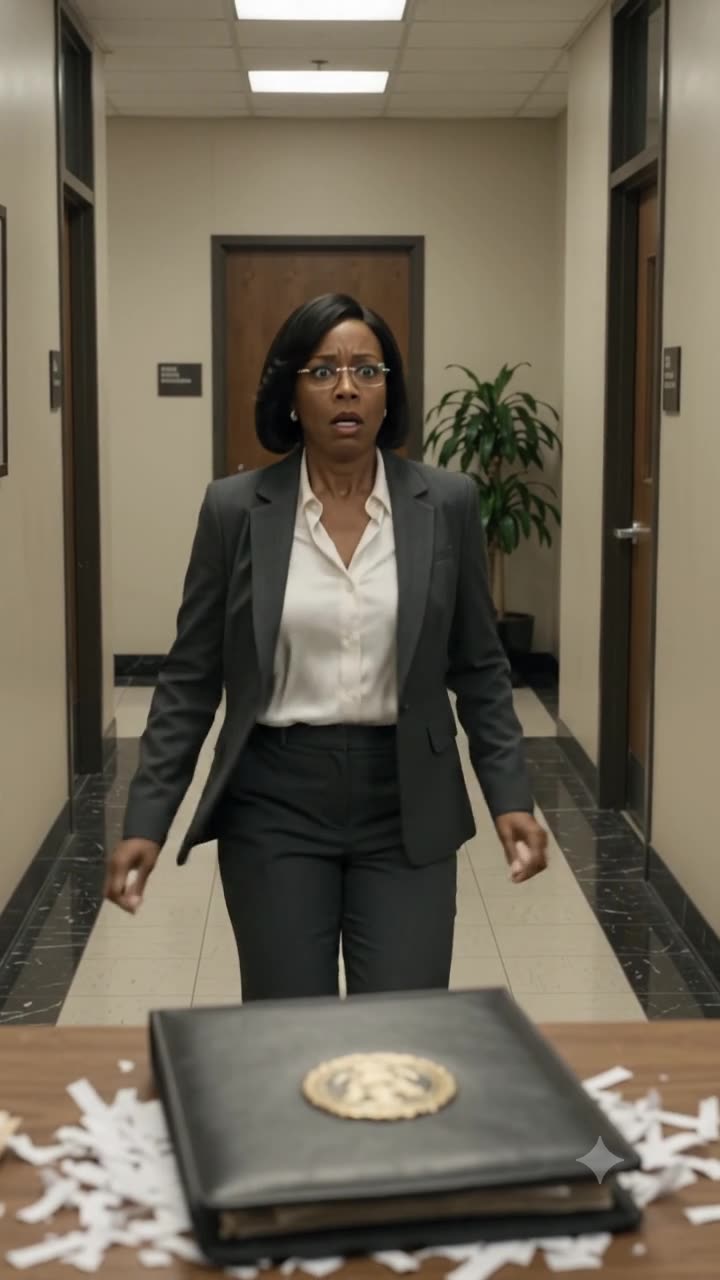 Deputy Director Clara Hayes dashes down the hallway in utter shock and dread