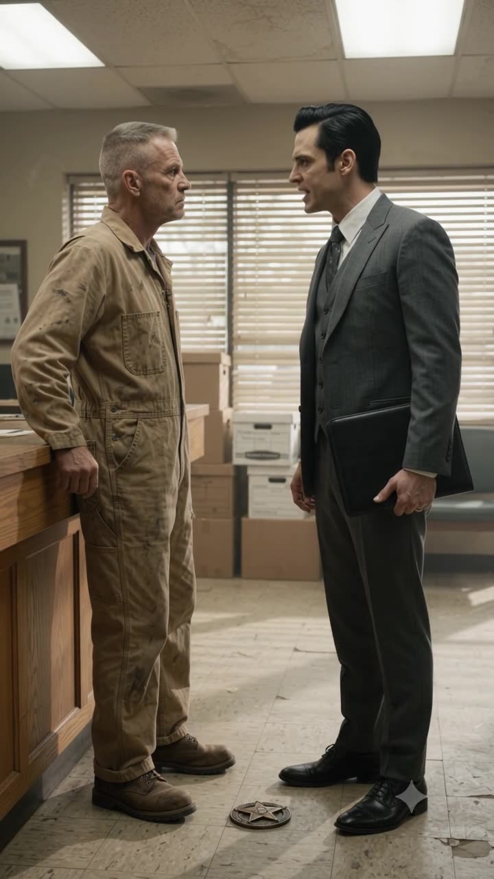 Julian Mercer aggressively insults Arthur Vance as tension escalates in the veteran reception office.