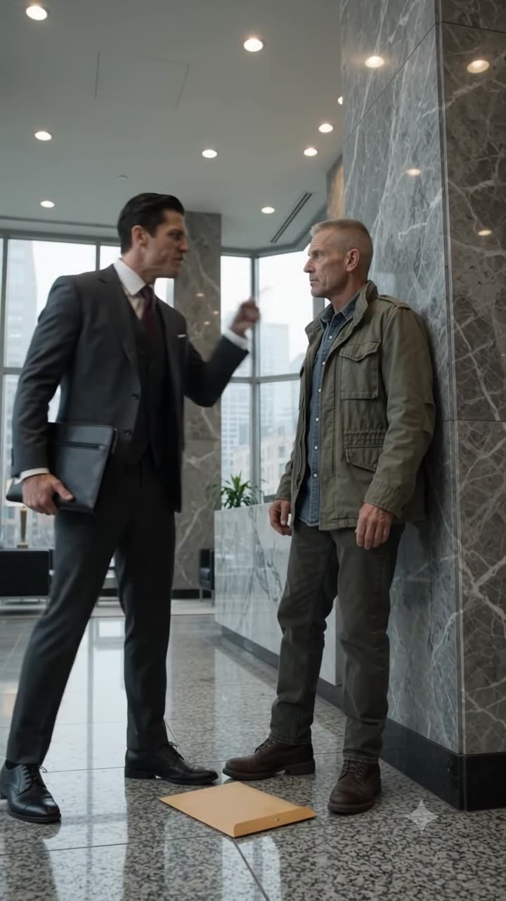 Tyler furiously points his finger in Dennis's face while Dennis stands firm