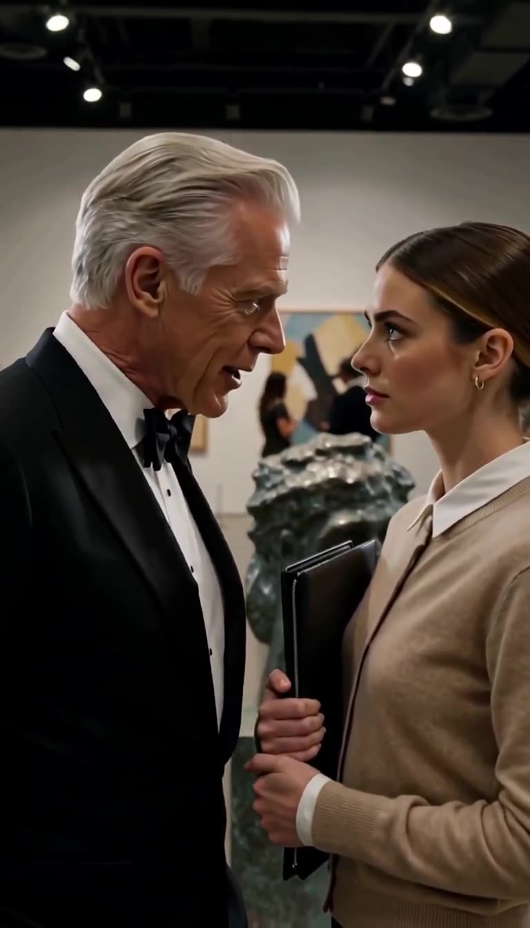 Julian leans in aggressively to deliver a biting insult to Clara