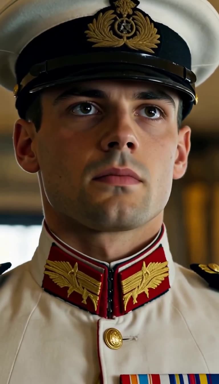 Lieutenant Mercer looking stunned and humiliated as the truth is exposed