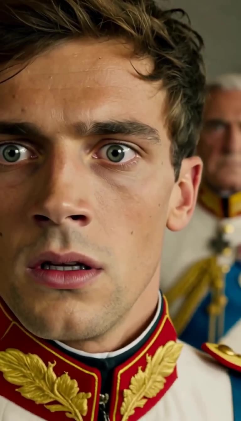 Lieutenant Mercer stares in wide-eyed shock as the painful truth of his rescue is revealed